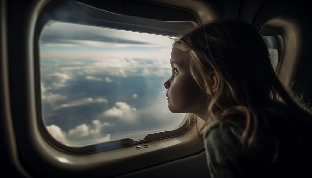 Looking out the window, journey to freedom generated by artificial intelligence